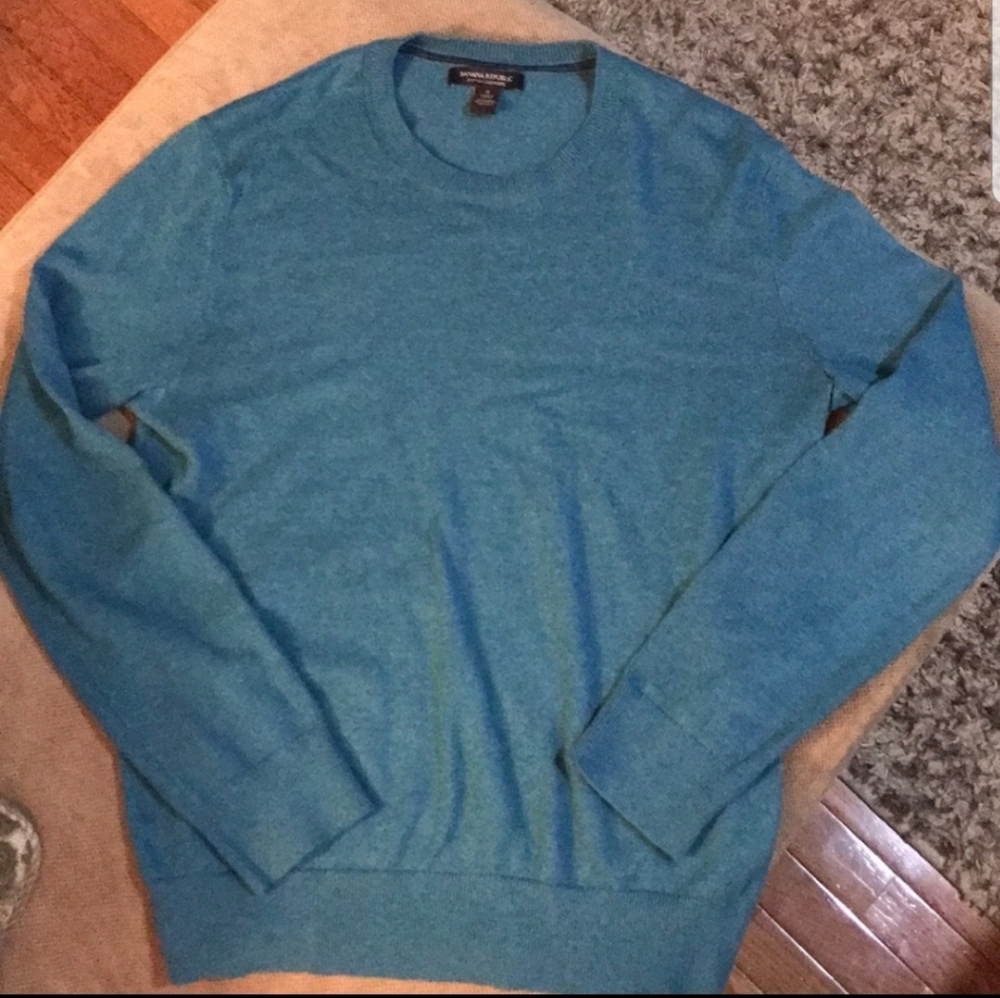 Men's Banana Republic Cotton Cashmere Sweater Turq